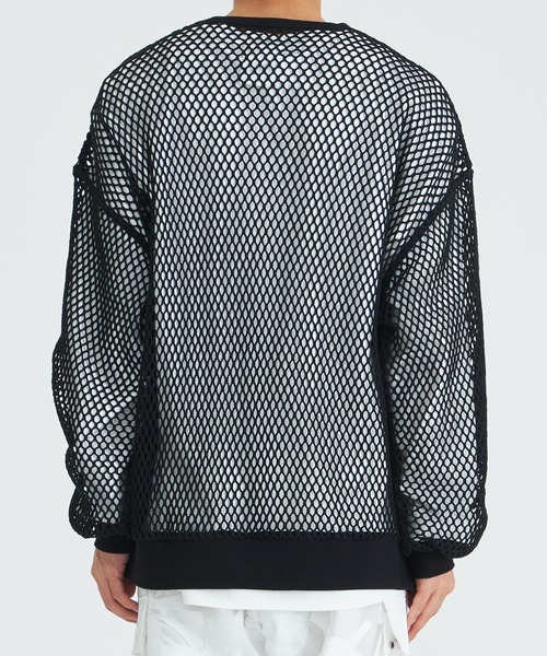 SHAREEF(シャリーフ)の「STUDIOUS別注 MESH PULLOVER(Tシャツ/カットソー・メンズ・ホワイト/ブラック・1/2)」の16枚目の写真