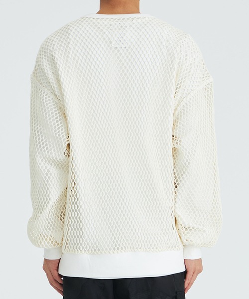 SHAREEF(シャリーフ)の「STUDIOUS別注 MESH PULLOVER(Tシャツ/カットソー・メンズ・ホワイト/ブラック・1/2)」の15枚目の写真