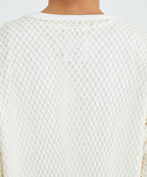 SHAREEF(シャリーフ)の「STUDIOUS別注 MESH PULLOVER(Tシャツ/カットソー・メンズ・ホワイト/ブラック・1/2)」の17枚目の写真
