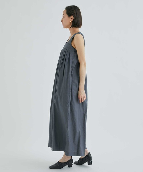 セール】【ATON/エイトン】MICRO COTTON SATIN OVERALL/マイクロ