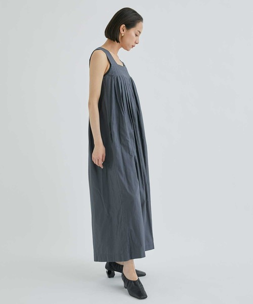 セール】【ATON/エイトン】MICRO COTTON SATIN OVERALL/マイクロ