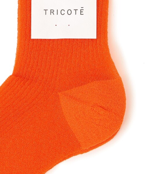 Tricote（トリコテ）の「TRICOTE:カラー シアー リブ ソックス（ソックス/靴下・レディース・ブルー/オレンジ・ONE SIZE）」の4枚目の写真