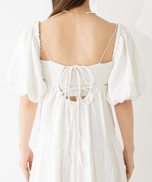 完売品 Chico 2wayボリュームスリーブOP ホワイト Chico（チコ）の「2wayボリュームスリーブワンピース