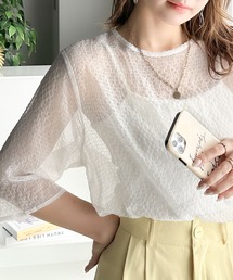 classicalelf | こなれレディにアップデート。シアーチェックトップス(Tシャツ/カットソー)