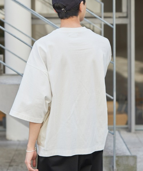 CIAOPANIC TYPY（チャオパニックティピー）の「ナイロンポケット切替スーパービッグTee（Tシャツ/カットソー・メンズ・ブラウン/オフホワイト/ブラック・MEDIUM/LARGE/X-LARGE）」の22枚目の写真