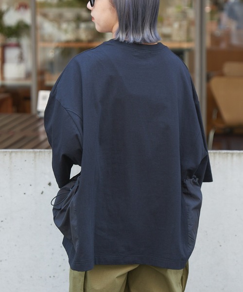 CIAOPANIC TYPY（チャオパニックティピー）の「ナイロンポケット切替スーパービッグTee（Tシャツ/カットソー・メンズ・ブラウン/オフホワイト/ブラック・MEDIUM/LARGE/X-LARGE）」の12枚目の写真