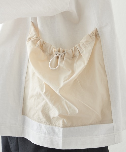 CIAOPANIC TYPY（チャオパニックティピー）の「ナイロンポケット切替スーパービッグTee（Tシャツ/カットソー・メンズ・ブラウン/オフホワイト/ブラック・MEDIUM/LARGE/X-LARGE）」の15枚目の写真