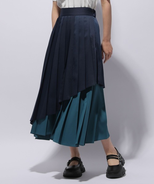 HARE(ハレ)の「レイヤードプリーツスカート(HARE)(スカート・レディース・ブラック/ホワイト/ブルー/ボルドー/ブラック系その他/ホワイト系その他/ブルー系その他・FREE)」の21枚目の写真