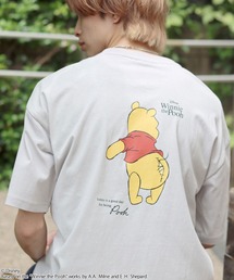 Disney(ディズニー)101匹わんちゃん・くまのプーさんキャラクタープリントTシャツ/半袖/バックプリント メンズ レディース