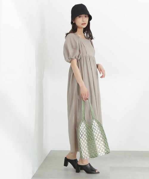 N.（N. Natural Beauty Basic）（エヌエヌナチュラルビューティーベーシック）の「マクラメ編トートバッグ（トートバッグ・レディース・ライトグリーン/オレンジ・ﾌﾘ-）」の7枚目の写真