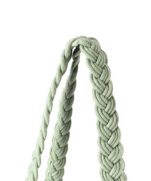 N.（N. Natural Beauty Basic）（エヌエヌナチュラルビューティーベーシック）の「マクラメ編トートバッグ（トートバッグ・レディース・ライトグリーン/オレンジ・ﾌﾘ-）」の5枚目の写真