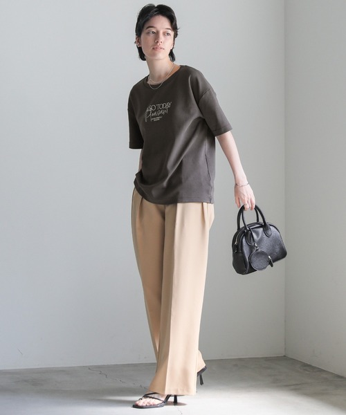select MOCA(セレクトモカ)の「ロゴプリントストレッチTシャツ(Tシャツ/カットソー・レディース・スミクロ/ホワイト・FREE)」の13枚目の写真