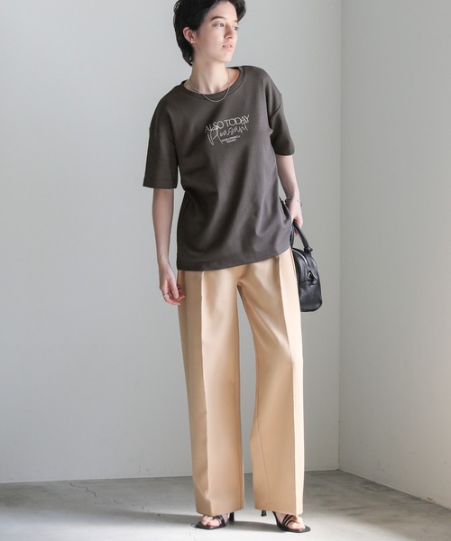 select MOCA(セレクトモカ)の「ロゴプリントストレッチTシャツ(Tシャツ/カットソー・レディース・スミクロ/ホワイト・FREE)」の10枚目の写真