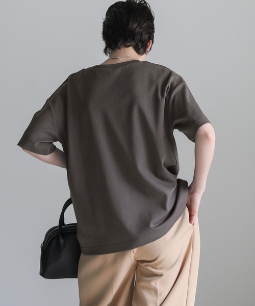 select MOCA(セレクトモカ)の「ロゴプリントストレッチTシャツ(Tシャツ/カットソー・レディース・スミクロ/ホワイト・FREE)」の14枚目の写真