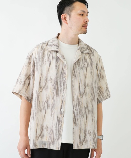 URBAN RESEARCH Sonny Label（アーバンリサーチサニーレーベル）の「エステルプリント総柄ショートスリーブシャツ（シャツ/ブラウス・メンズ・グレー系その他/グリーン系その他/ブルー系その他/ピンク系その他・MEDIUM/LARGE）」の5枚目の写真