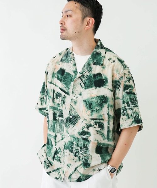 URBAN RESEARCH Sonny Label（アーバンリサーチサニーレーベル）の「エステルプリント総柄ショートスリーブシャツ（シャツ/ブラウス・メンズ・グレー系その他/グリーン系その他/ブルー系その他/ピンク系その他・MEDIUM/LARGE）」の20枚目の写真
