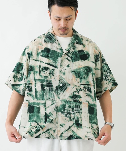 URBAN RESEARCH Sonny Label（アーバンリサーチサニーレーベル）の「エステルプリント総柄ショートスリーブシャツ（シャツ/ブラウス・メンズ・グレー系その他/グリーン系その他/ブルー系その他/ピンク系その他・MEDIUM/LARGE）」の17枚目の写真