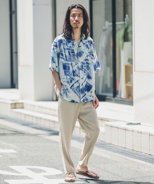 URBAN RESEARCH Sonny Label（アーバンリサーチサニーレーベル）の「エステルプリント総柄ショートスリーブシャツ（シャツ/ブラウス・メンズ・グレー系その他/グリーン系その他/ブルー系その他/ピンク系その他・MEDIUM/LARGE）」の21枚目の写真