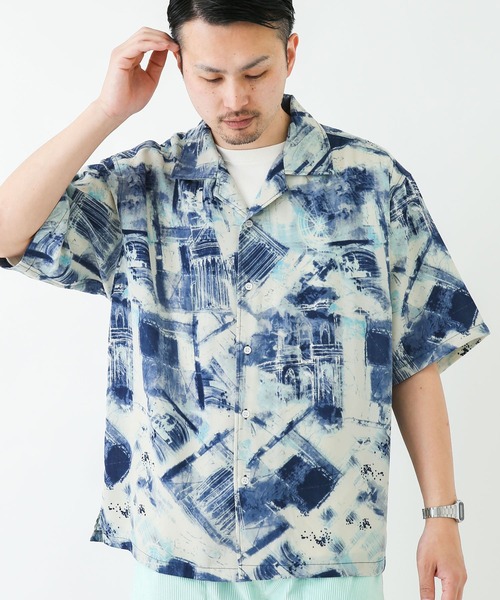 URBAN RESEARCH Sonny Label（アーバンリサーチサニーレーベル）の「エステルプリント総柄ショートスリーブシャツ（シャツ/ブラウス・メンズ・グレー系その他/グリーン系その他/ブルー系その他/ピンク系その他・MEDIUM/LARGE）」の15枚目の写真