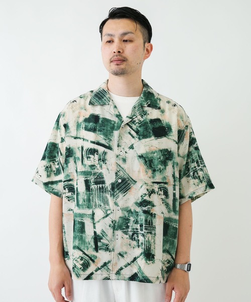 URBAN RESEARCH Sonny Label（アーバンリサーチサニーレーベル）の「エステルプリント総柄ショートスリーブシャツ（シャツ/ブラウス・メンズ・グレー系その他/グリーン系その他/ブルー系その他/ピンク系その他・MEDIUM/LARGE）」の8枚目の写真