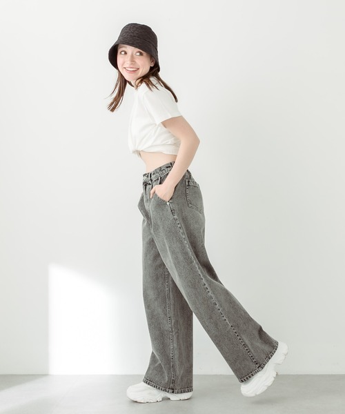 OLIVE des OLIVE(オリーブデオリーブ)の「チャスカラーTシャツ 1031060380(Tシャツ/カットソー・レディース・オフホワイト/ブラック/ラベンダー/レッド/サックスブルー・FREE)」の7枚目の写真