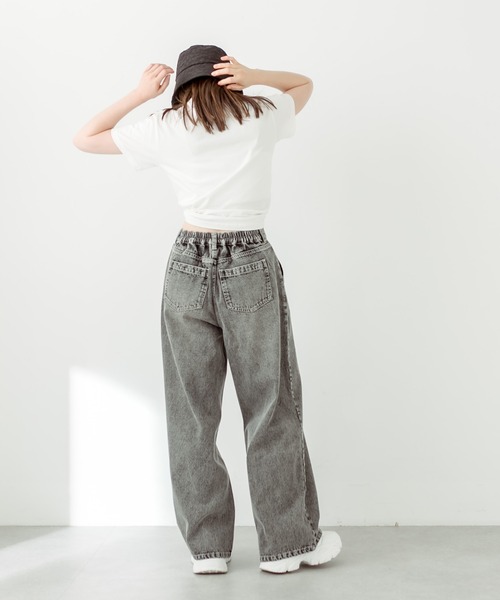 OLIVE des OLIVE(オリーブデオリーブ)の「チャスカラーTシャツ 1031060380(Tシャツ/カットソー・レディース・オフホワイト/ブラック/ラベンダー/レッド/サックスブルー・FREE)」の8枚目の写真