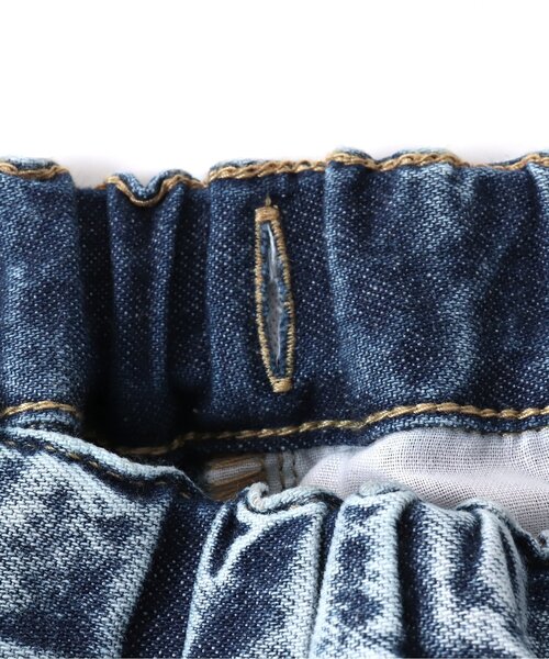 BREEZE（ブリーズ）の「裾プリーツデニムショートパンツ（デニムパンツ・キッズ・サックスブルー/ブルー・90/100/110/120/80/130/140）」の4枚目の写真