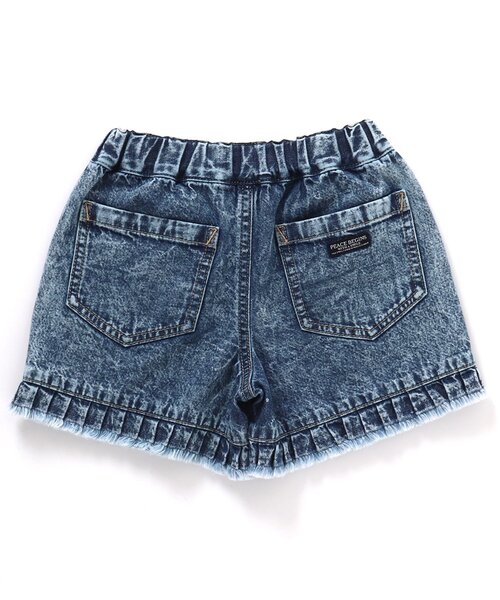 BREEZE（ブリーズ）の「裾プリーツデニムショートパンツ（デニムパンツ・キッズ・サックスブルー/ブルー・90/100/110/120/80/130/140）」の7枚目の写真