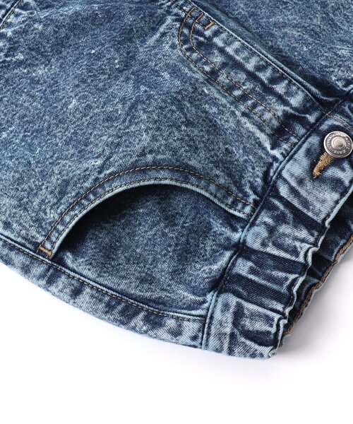 BREEZE（ブリーズ）の「裾プリーツデニムショートパンツ（デニムパンツ・キッズ・サックスブルー/ブルー・90/100/110/120/80/130/140）」の9枚目の写真