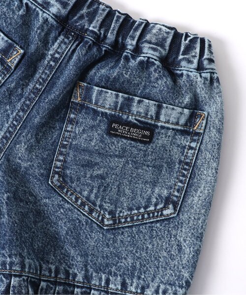 BREEZE（ブリーズ）の「裾プリーツデニムショートパンツ（デニムパンツ・キッズ・サックスブルー/ブルー・90/100/110/120/80/130/140）」の10枚目の写真