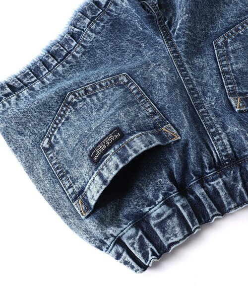 BREEZE（ブリーズ）の「裾プリーツデニムショートパンツ（デニムパンツ・キッズ・サックスブルー/ブルー・90/100/110/120/80/130/140）」の11枚目の写真