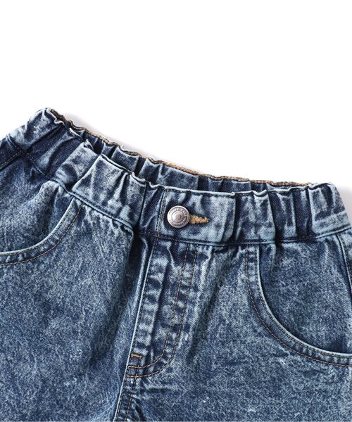 BREEZE（ブリーズ）の「裾プリーツデニムショートパンツ（デニムパンツ・キッズ・サックスブルー/ブルー・90/100/110/120/80/130/140）」の14枚目の写真