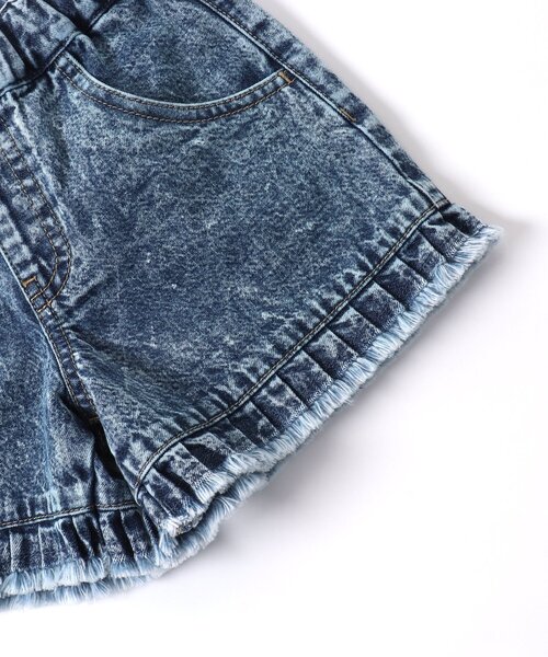 BREEZE（ブリーズ）の「裾プリーツデニムショートパンツ（デニムパンツ・キッズ・サックスブルー/ブルー・90/100/110/120/80/130/140）」の18枚目の写真