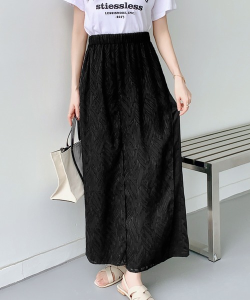 ECLIN（エクラン）の「レイヤード風ラップパンツ（その他パンツ・レディース・ブラック/ベージュ/ブルー・S/M）」の7枚目の写真