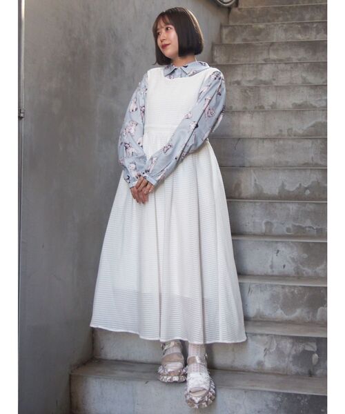 merry jenny（メリージェニー）の「dog&cat シャツ（シャツ/ブラウス・レディース・オフホワイト/ライトブルー・FREE）」の9枚目の写真