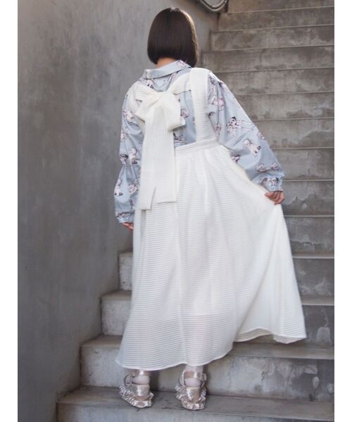 merry jenny（メリージェニー）の「dog&cat シャツ（シャツ/ブラウス・レディース・オフホワイト/ライトブルー・FREE）」の10枚目の写真