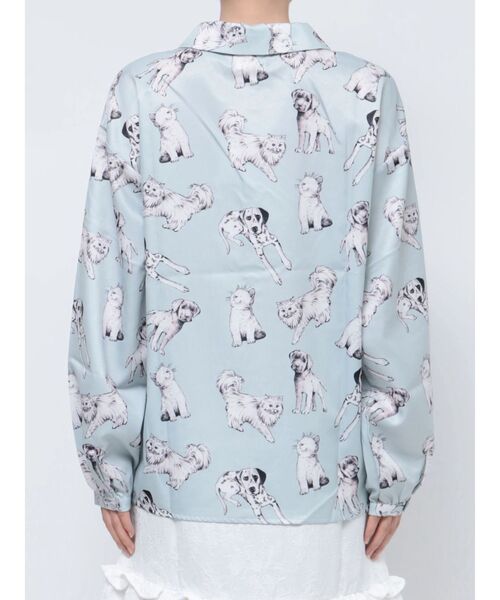 merry jenny（メリージェニー）の「dog&cat シャツ（シャツ/ブラウス・レディース・オフホワイト/ライトブルー・FREE）」の17枚目の写真