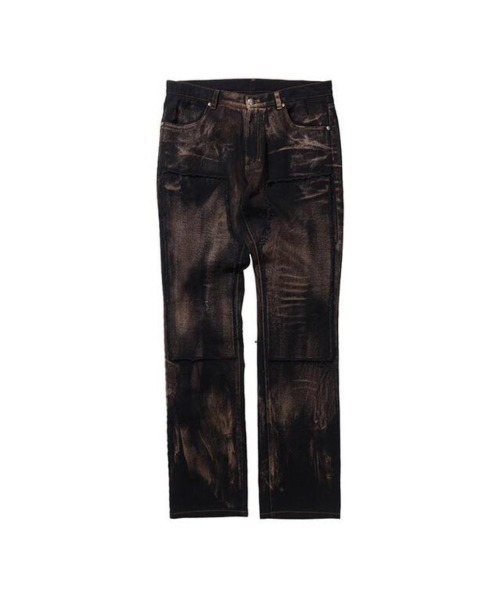TILLDAWN(ティルダウン)の「【TILLDAWN/ティルドーン】CUTOUT PANNEL PANTS / カットアウト デニムパンツ ジーンズ(デニムパンツ・メンズ・ベージュ/ブラック・M/L)」の8枚目の写真