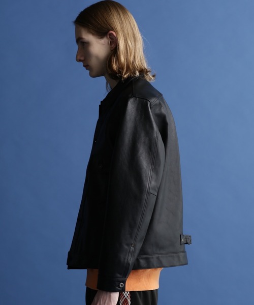ジャケット・アウター Schott SHEEP LEATHER 1st TRACKER JACKET SHEEP LEATHER 1st TRACKER JACKET/シープレザー トラッカー