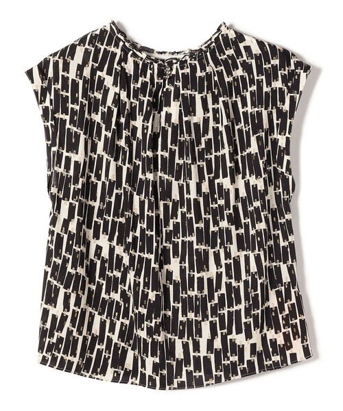 SHIPS（シップス）の「〈手洗い可能〉DEVEAUX 前後 2WAY プリント ブラウス◆（シャツ/ブラウス・レディース・オフホワイト/ブルー・ONE SIZE）」の15枚目の写真