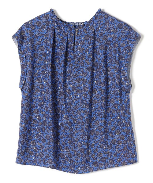 SHIPS（シップス）の「〈手洗い可能〉DEVEAUX 前後 2WAY プリント ブラウス◆（シャツ/ブラウス・レディース・オフホワイト/ブルー・ONE SIZE）」の6枚目の写真