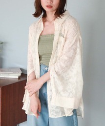 シフォンジャガードシャツ