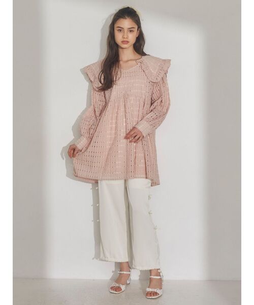 merry jenny（メリージェニー）の「リボンサテンカーゴパンツ（カーゴパンツ・レディース・ブラック/ピンク/アイボリー・FREE）」の10枚目の写真