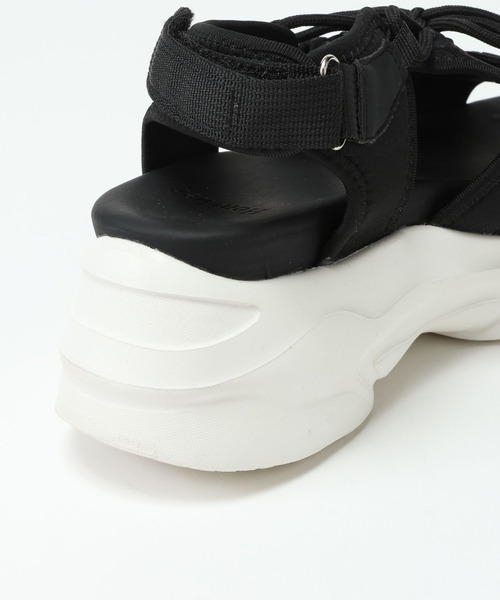 Heather(ヘザー)の「レースアップバルキーソールサンダル 963140(サンダル・レディース・ブラック/ホワイト/グレー・M/L)」の5枚目の写真