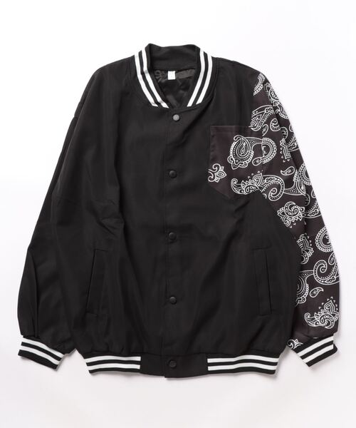 Burner(バーナー)の「【OKUOKU 0909】ペイズリー柄 MA-1 ブルゾン oku-outer-681897801582-35 U(MA-1・メンズ・ブラック・M/L/XL)」の7枚目の写真