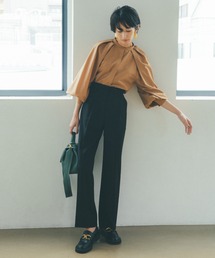 Mila Owen（ミラオーウェン）の「センタープレスタックワイドパンツ【ウォッシャブル/手洗い】（スラックス）」