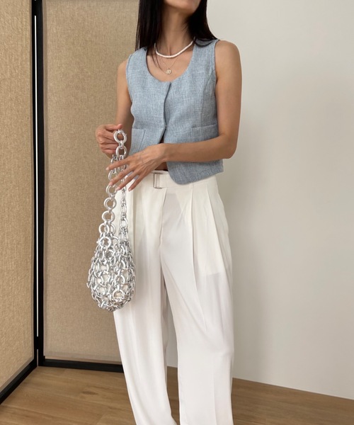 Didot.showroom(ディドット ショールーム)の「ツイードサマーベスト(ベスト・レディース・ブルー/ベージュ・FREE)」の20枚目の写真