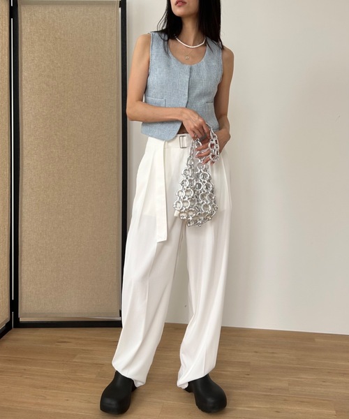 Didot.showroom(ディドット ショールーム)の「ツイードサマーベスト(ベスト・レディース・ブルー/ベージュ・FREE)」の21枚目の写真