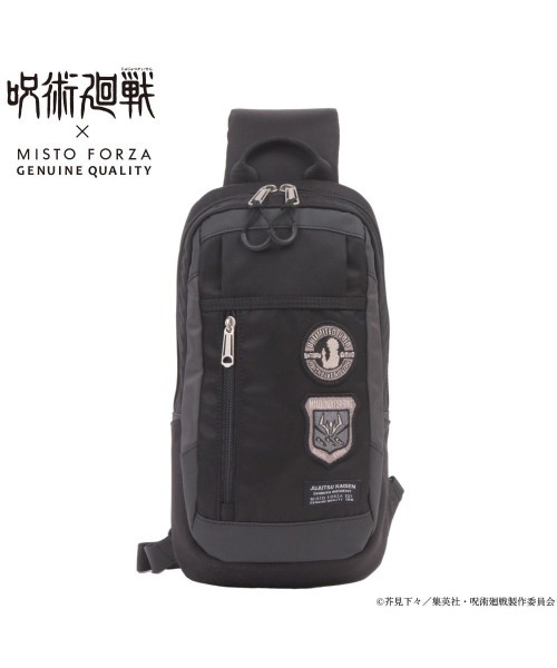 Misto Forza(ミストフォルツァ)の「呪術廻戦 ワンショルダー ボディバッグ(ボディバッグ/ウエストポーチ・メンズ・ブラック/ブラック×ブラック・フリ-)」の2枚目の写真