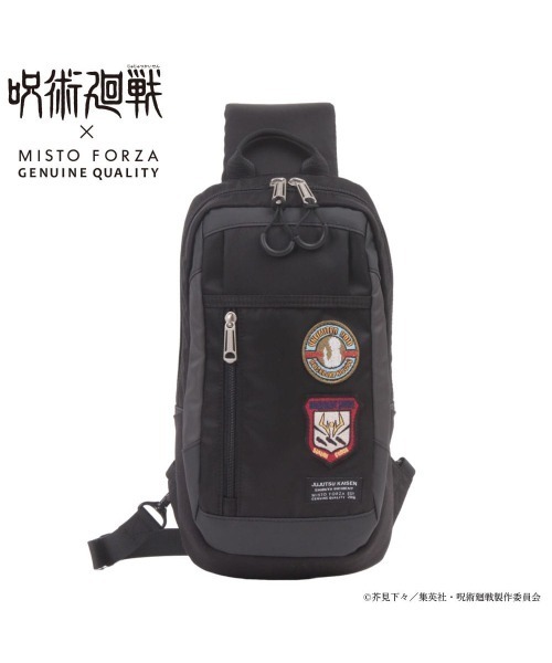 Misto Forza(ミストフォルツァ)の「呪術廻戦 ワンショルダー ボディバッグ(ボディバッグ/ウエストポーチ・メンズ・ブラック/ブラック×ブラック・フリ-)」の1枚目の写真